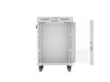 LANBERG SZAFA RACK STOJĄCA 19" 15U 600X600 SZARA DRZWI SZKLANE LCD V2 (FLAT PACK)