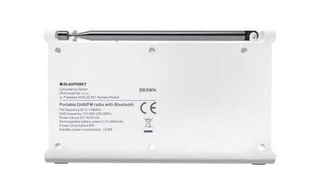 Radio przenośne BLAUPUNKT DAB DR3WH, biały