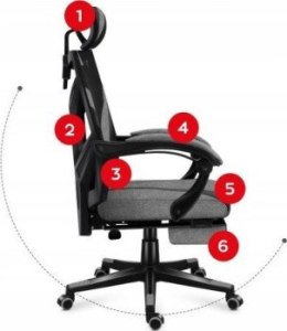 Fotel - Huzaro Combat 5.0 Grey