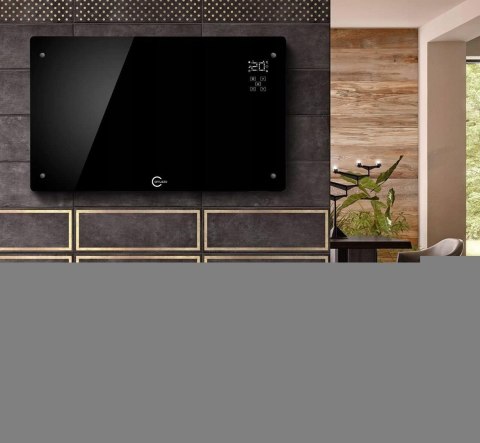 Grzejnik elektryczny czarny Q20F1 CARRUZZO