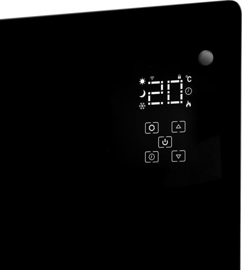 Grzejnik elektryczny czarny Q20F1 CARRUZZO