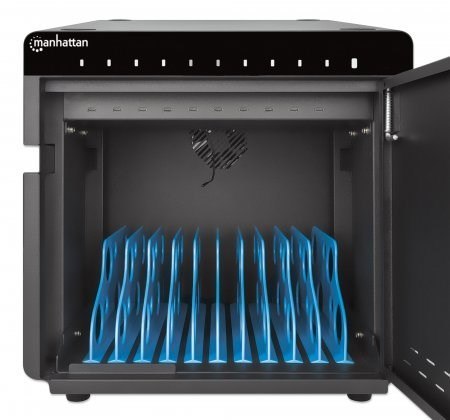 Manhattan 715942 szafka na urządzenia przenośne Przenośna szafa do zarządzania urządzeniami Czarny