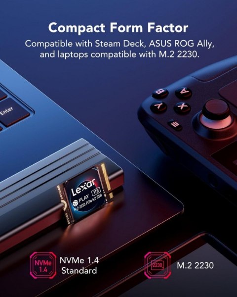 Lexar Dysk SSD PLAY 2TB PCIe4.0 2230 5200/4700MB/s
