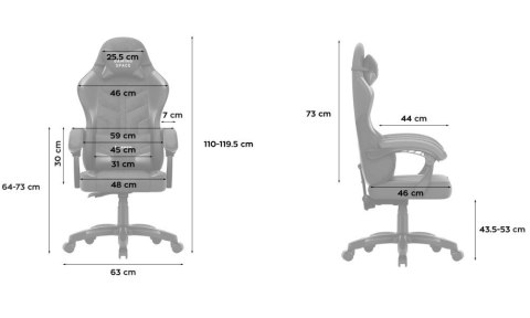 Fotel gamingowy Huzaro Force 2.7 Black Carbon