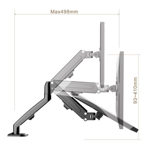 MACLEAN UCHWYT DO MONITORA CZARNY MC-860N