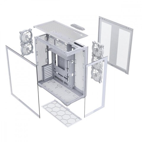 MODECOM Obudowa Volcano Space XL ARGB Full Tower 5 wentylatorów, biała