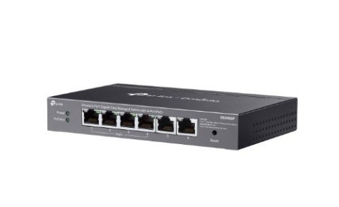 TP-LINK Przełącznik Omada 6-Port ES206GP Easy Managed Switch with 4-Port PoE+ PORT: 4× Gigabit PoE+ Ports, 2x Gigabit Non-PoE Ports