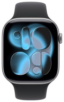 Apple Watch Series 11 GPS 42mm Space Grey Aluminium Case | Black Sport Band - S/M