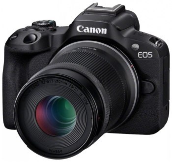 Aparat fotograficzny - Canon EOS R50 + RF-S 18-45mm IS STM + RF-S 55-210mm IS STM Czarny