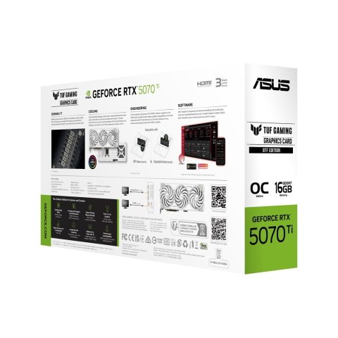 Karta graf. ASUS TUF G RTX 5070 Ti 16GB OC BTF WH