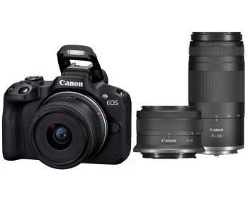 Aparat fotograficzny - Canon EOS R50 + RF-S 18-45mm + RF 75-300mm