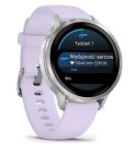 Garmin Venu 4 41mm Silver z silikonowym paskiem w kolorze Periwinkle