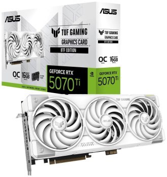 Karta graficzna - ASUS GeForce RTX 5070 Ti TUF GAMING WHITE OC BTF 16GB DLSS 4