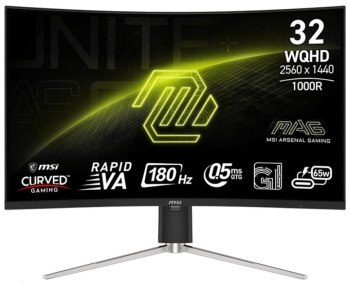 MSI MAG 325CQRF QD E2 - 31.5'' | Rapid VA Curve 1000R | QHD | 0.5ms | 180Hz
