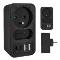 MACLEAN GNIAZDKO PRĄDOWE X2 + 4XUSB, ROZGAŁĘŹNIK Z 2 GNIAZDAMI, 2XUSB A, 2XUSB C PD 20W, 1X16A + 1X6A MCE249 F/B