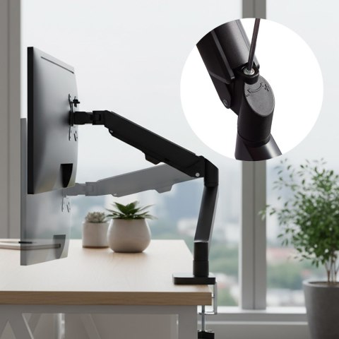 MACLEAN UCHWYT NA MONITOR, SPRĘŻYNA GAZOWA, 17"-32", 2-10KG, BLACK MC-133