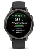 Garmin Venu 4 41mm Slate z silikonowym paskiem w kolorze Black