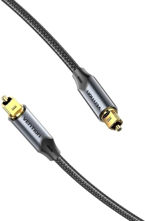 Kabel audio optyczny Vention w oplocie z aluminiowym złączem 10m czarny