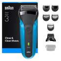Golarka elektryczna Braun Series 3 Electric Shaver, Wet & Dry, 310BT - Blue