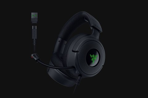 Zestaw słuchawkowy Razer Kraken V4 X Przewodowa Opaska na głowę Gaming USB Type-C / USB Type-A Czarny