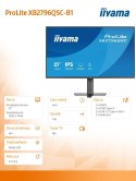 IIYAMA Monitor ProLite 27 cali XB2796QSC-B1 IPS,QHD,HDMI,USB-C (PD 65W),75Hz, 350cd, 1xUSB 3.2 , 1xUSB-C, 2x2W, HAS 150/PIVOT/obrót sto