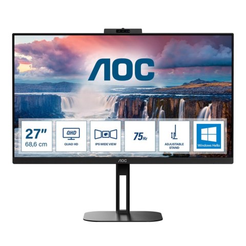 Monitor AOC Q27V5CW/BK (27" /VA /75Hz /2560 x 1440 /Czarny)