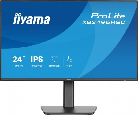 IIYAMA Monitor 24 cale XB2496HSC-B1 IPS, FHD, HDMI, USB-C (PD 65W), 144Hz