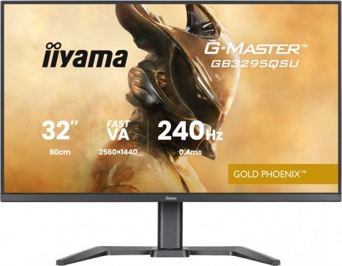 IIYAMA Monitor G-Master 31.5 cala GB3295QSU-B1 QHD,FastVA,240Hz,2xHDMI,DP,400cd,0,4ms, 2xUSB 3.2 , 2xUSB-C, HAS 150, FreeSync Premium -