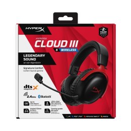 HyperX Słuchawki HyperX Cloud III S bezprzewodowe czarny-czerwony Gaming A59Z0AA