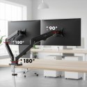 MACLEAN UCHWYT NA 2 MONITORY, SPRĘŻYNA GAZOWA, 17"-32", 2-10KG, CZARNY MC-134