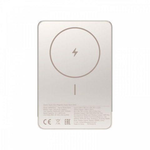 XIAOMI PowerBank Super Slim Magnetic 5000 złoty