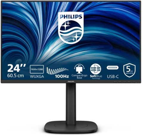 Monitor PHILIPS 24B2N3200D/00 (24.1" /IPS /100Hz /1920 x 1200 /Czarny)
