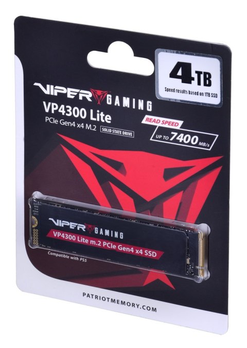 Dysk SSD PATRIOT Viper VP4300L NVMe 4TB (M.2 2280″ /2TB )