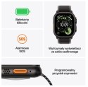 Apple Watch Ultra 3 GPS + Cellular, koperta 49 mm z tytanu w kolorze czarnym, opaska Alpine w kolorze czarnym - rozmiar S