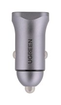 Ugreen ładowarka samochodowa USB Typ C / USB 24W Power Delivery Quick Charge szary (30780)