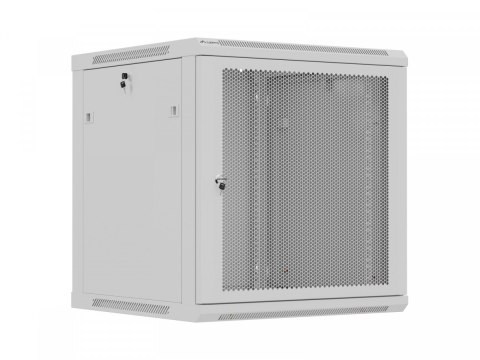 Lanberg Szafa instalacyjna rack wisząca 12U 600x600 szara drzwi perforowane (flat pack)