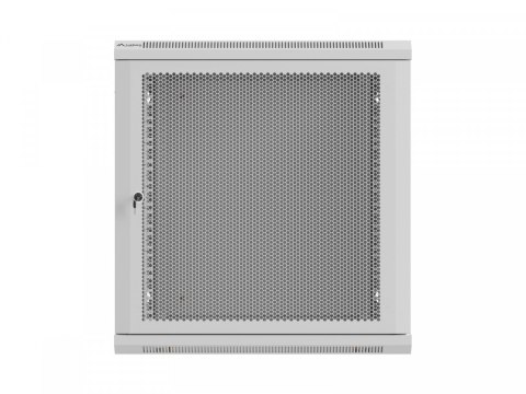 Lanberg Szafa instalacyjna rack wisząca 12U 600x600 szara drzwi perforowane (flat pack)