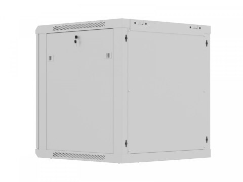 Lanberg Szafa instalacyjna rack wisząca 12U 600x600 szara drzwi perforowane (flat pack)