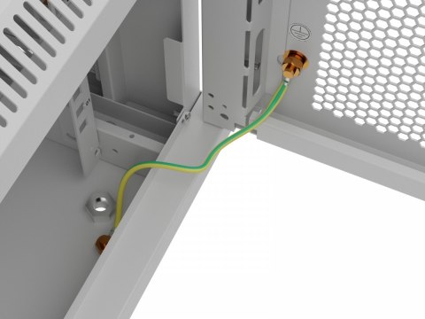 Lanberg Szafa instalacyjna rack wisząca 12U 600x600 szara drzwi perforowane (flat pack)