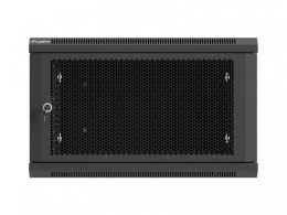 Lanberg Szafa instalacyjna rack wisząca 19 cali 6U 600x600 czarna drzwi perforowane (flat pack)