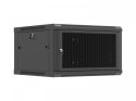 Lanberg Szafa instalacyjna rack wisząca 19 cali 6U 600x600 czarna drzwi perforowane (flat pack)