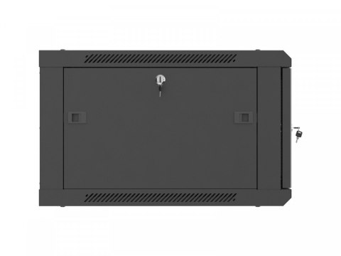 Lanberg Szafa instalacyjna rack wisząca 19 cali 6U 600x600 czarna drzwi perforowane (flat pack)
