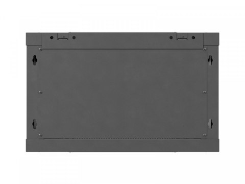 Lanberg Szafa instalacyjna rack wisząca 19 cali 6U 600x600 czarna drzwi perforowane (flat pack)