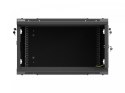 Lanberg Szafa instalacyjna rack wisząca 19 cali 6U 600x600 czarna drzwi perforowane (flat pack)