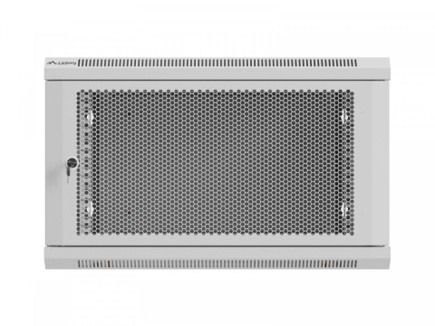 Lanberg Szafa instalacyjna rack wisząca 19 cali 6U 600x600 szara drzwi perforowane (flat pack)