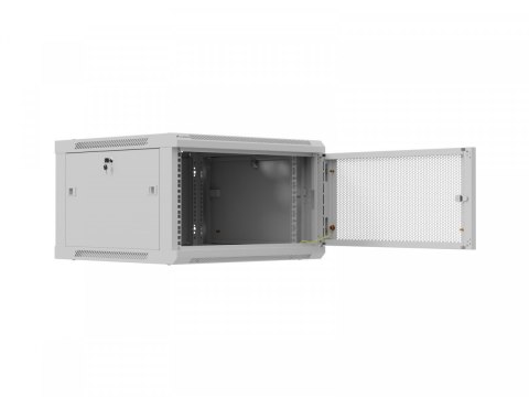 Lanberg Szafa instalacyjna rack wisząca 19 cali 6U 600x600 szara drzwi perforowane (flat pack)