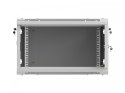 Lanberg Szafa instalacyjna rack wisząca 19 cali 6U 600x600 szara drzwi perforowane (flat pack)