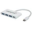 TECHLY Hub USB 3.0 4-portowy 3x USB-A 1x USB-C z portem USB-C PD 163552