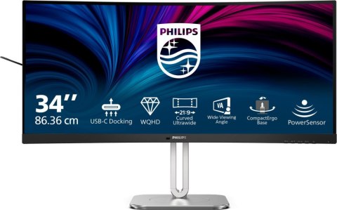 Monitor PHILIPS 34B2U5600C/00 (34" /VA /120Hz /3440 x 1440 /Czarno-srebrny)