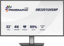 IIYAMA Monitor 31.5 cala ProGraphic HB3201UHSNP-B1 4K,IPS BLACK 2.0,450cd,VESA USB-c dock(PD:96W),HDMI,DP,DAISY/CHAIN,4xUSB,RJ45,3000:1